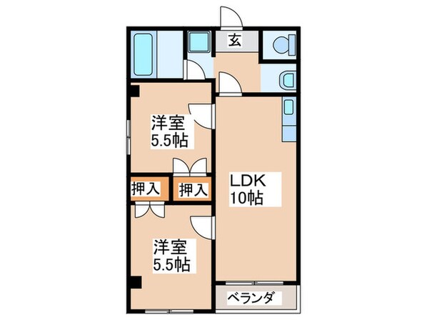 ベイスト－ン市岡の物件間取画像